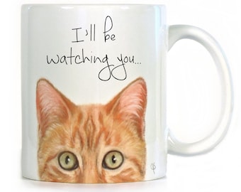Orange Tabby Cat Mug: Personalized Cat Lover Gift