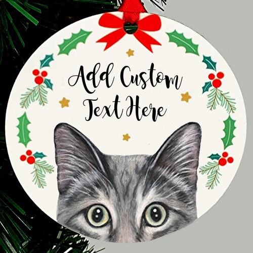 Star Shape Personalised Cat & All Pets Christmas Ornament