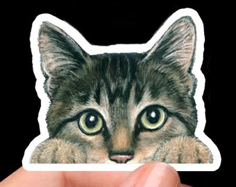 Cat Stickers, Brown Tabby Gift