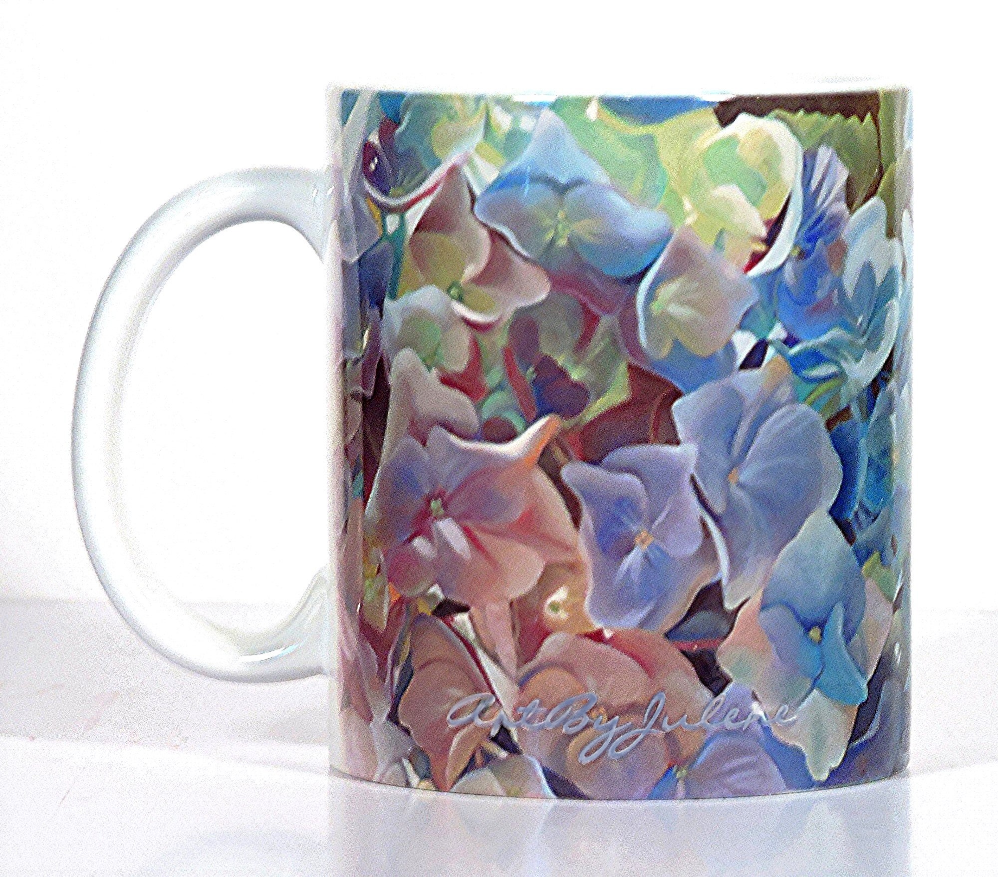Hydrangea Mug Blue Hydrangea Blue Hydrangea Decor Etsy