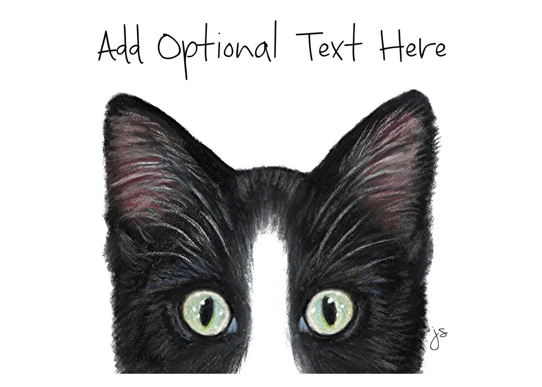 Tuxedo Cat Personalized Art Print - Etsy