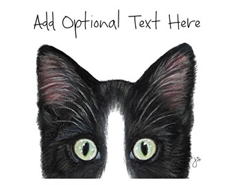 Tuxedo Cat Personalized Art Print