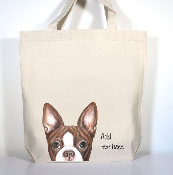 boston terrier tote bag