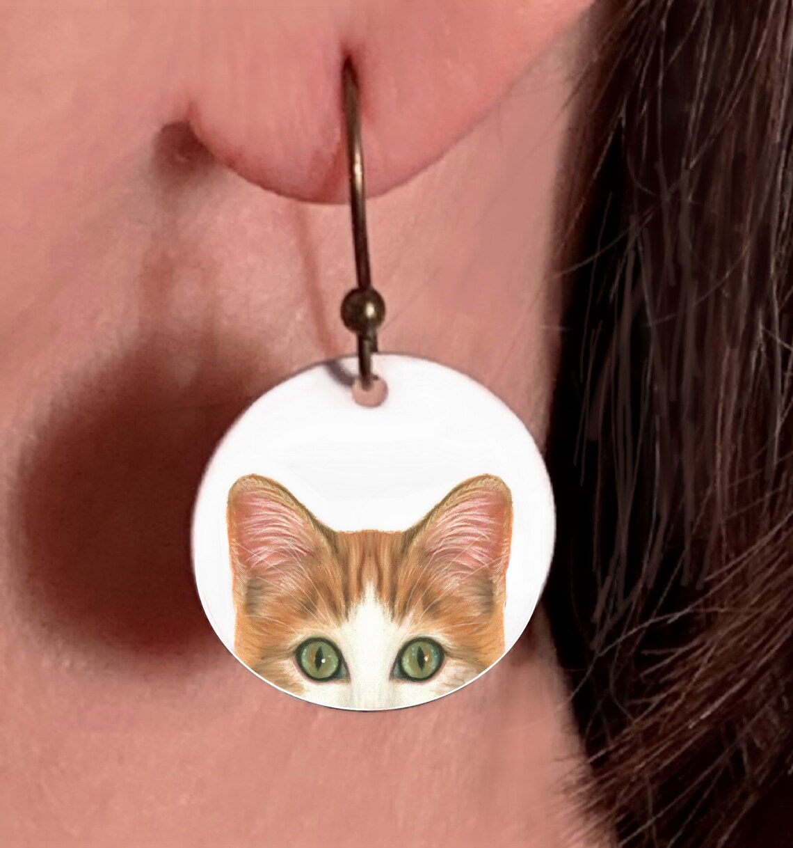 Cat Earrings Tuxedo Cat Earrings Etsy