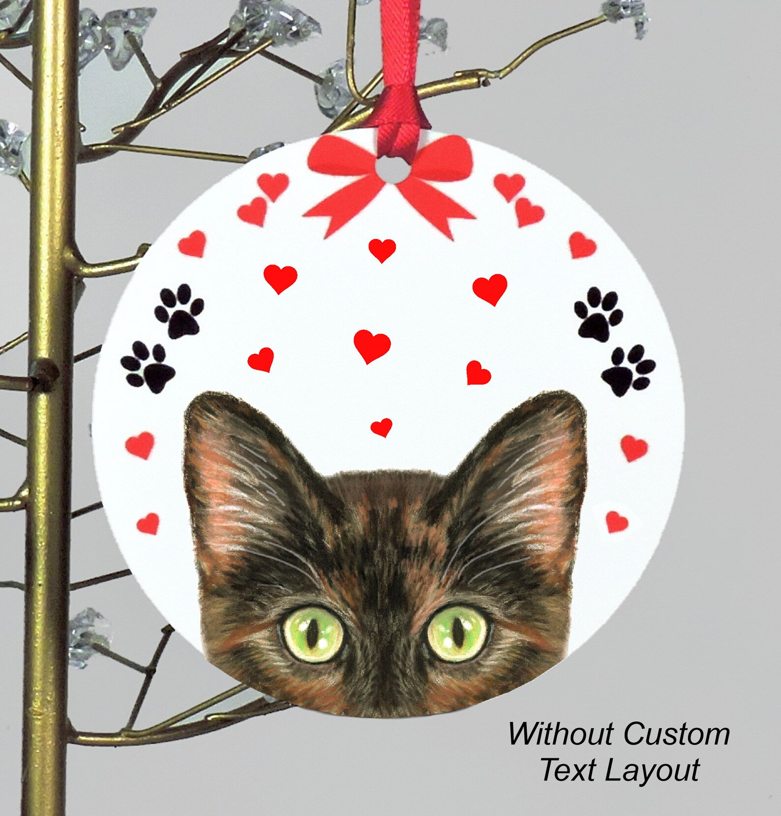 Tortoiseshell Cat Ornament Tortie Gift Holiday Keepsake Etsy