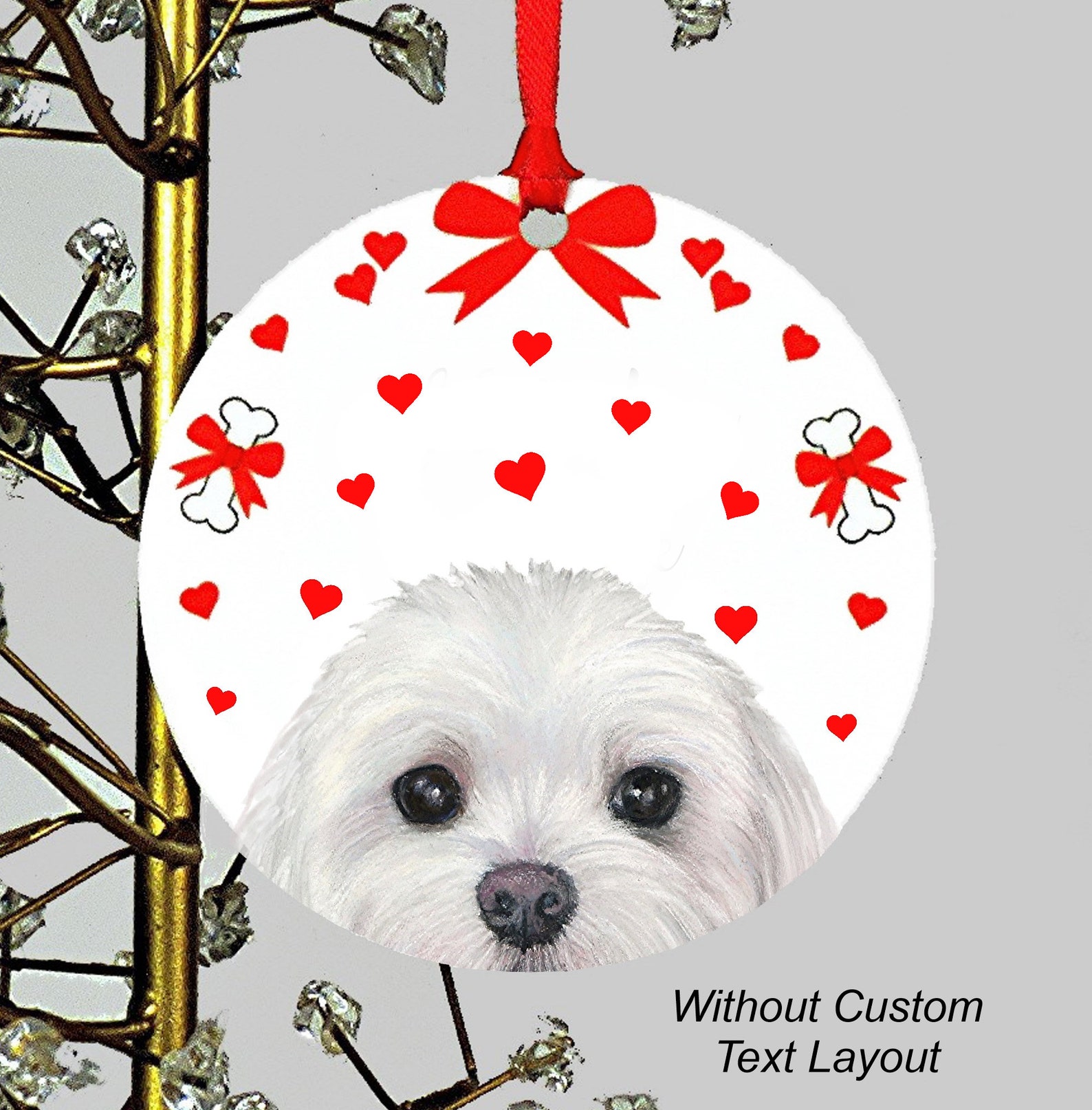 Maltese Christmas Ornament Maltese Gift Holiday Keepsake Etsy