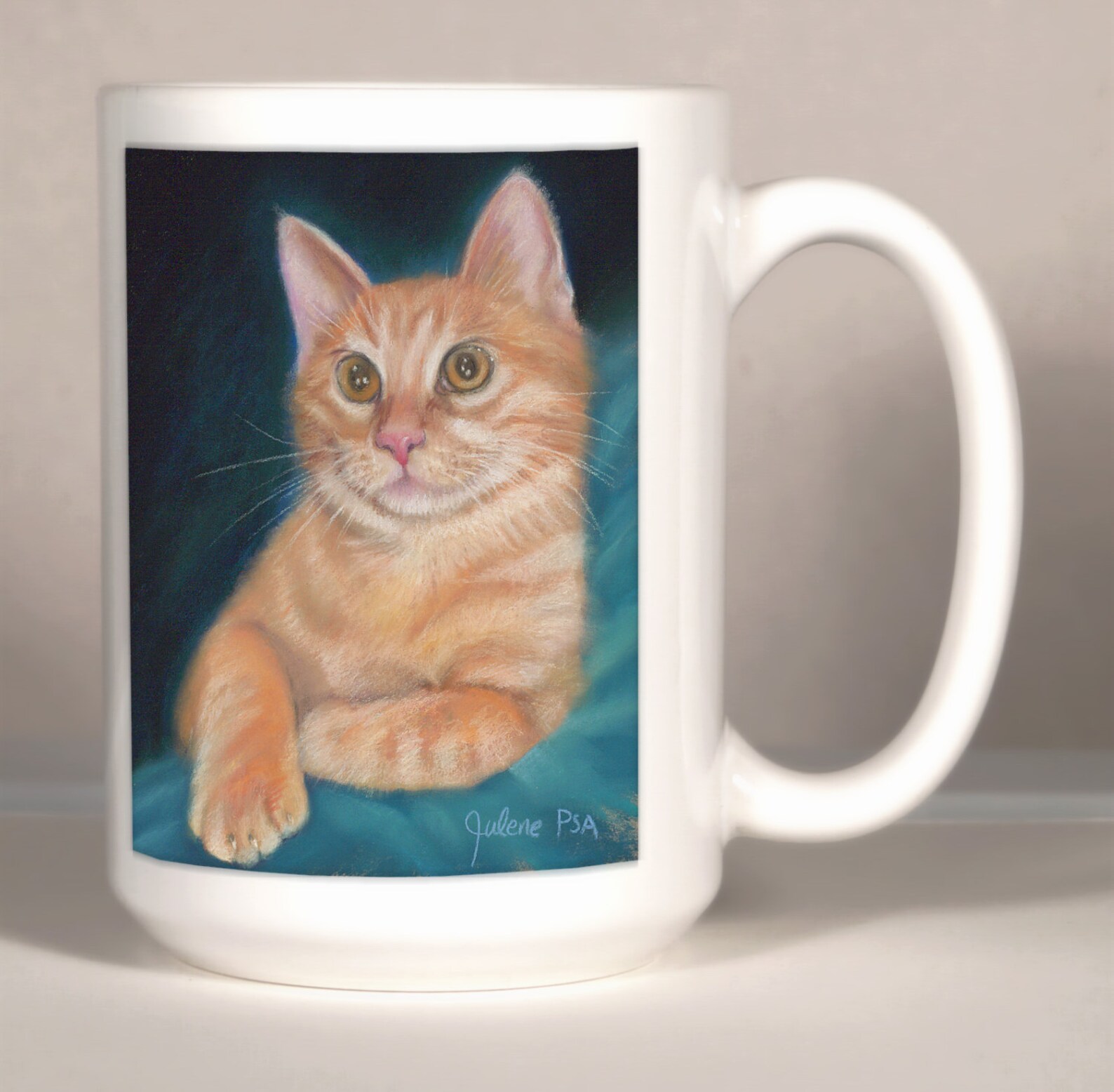 Cat Art Orange Tabby Cat Orange Cat Gift Etsy