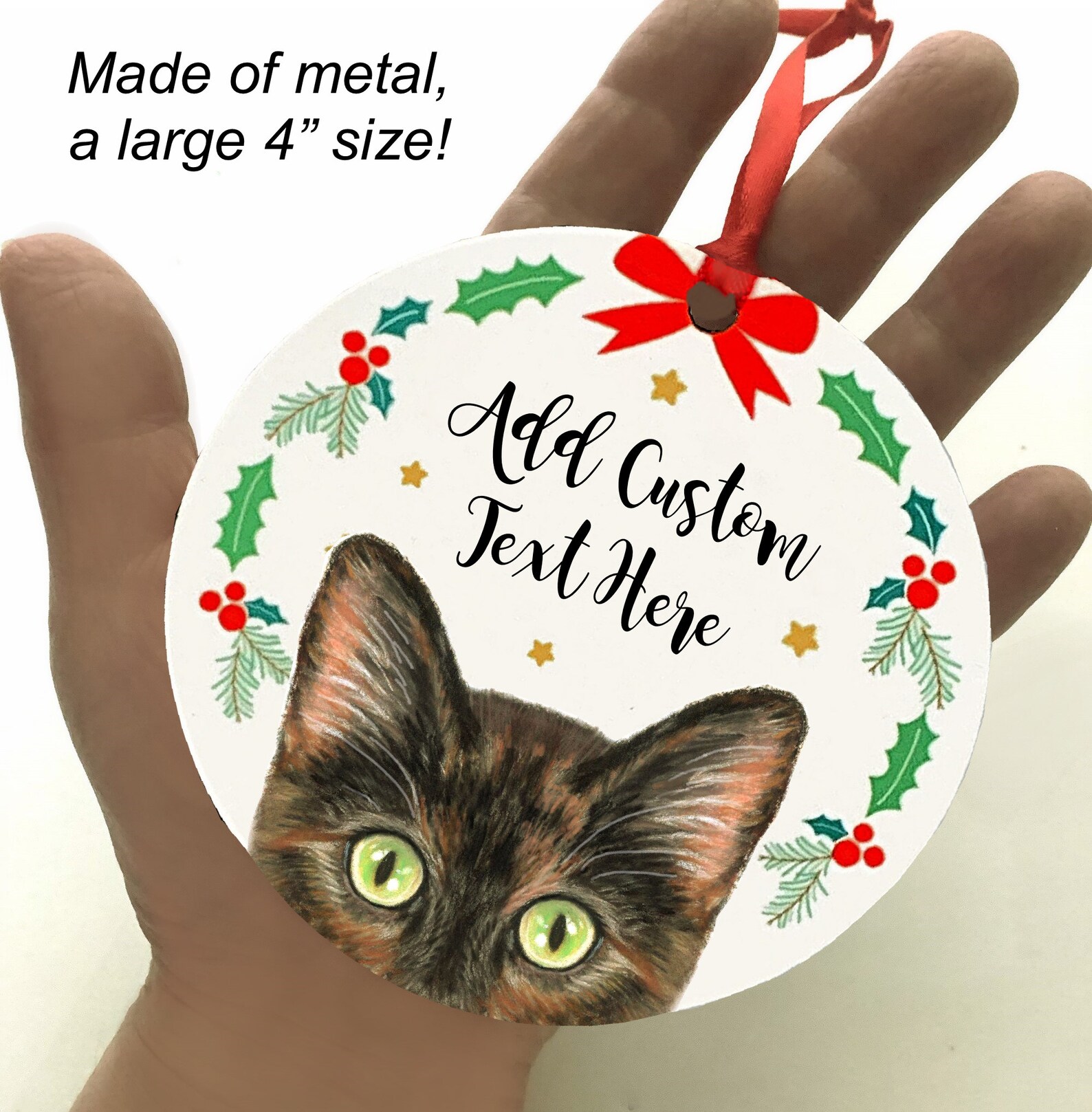 Tortoiseshell Cat Ornament Tortie Gift Holiday Keepsake Etsy