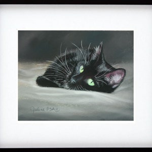 Black Cat Fine Art Personalized Print, Black Cat Decor image 3