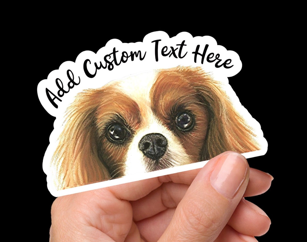 Cavalier King Charles Personalized Stickers Four Cavalier - Etsy