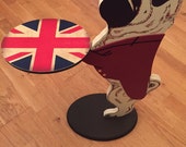 Pug Dog Dumbwaiter Union Jack Side Table - Snacks Table