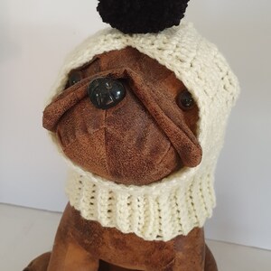 Dog Hat Pug Hat Pug Balaclava Pug Bobble Hat Pet Clothes Dog Clothing image 8