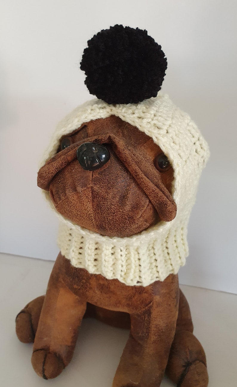 Dog Hat Pug Hat Pug Balaclava Pug Bobble Hat Pet Clothes Dog Clothing image 8