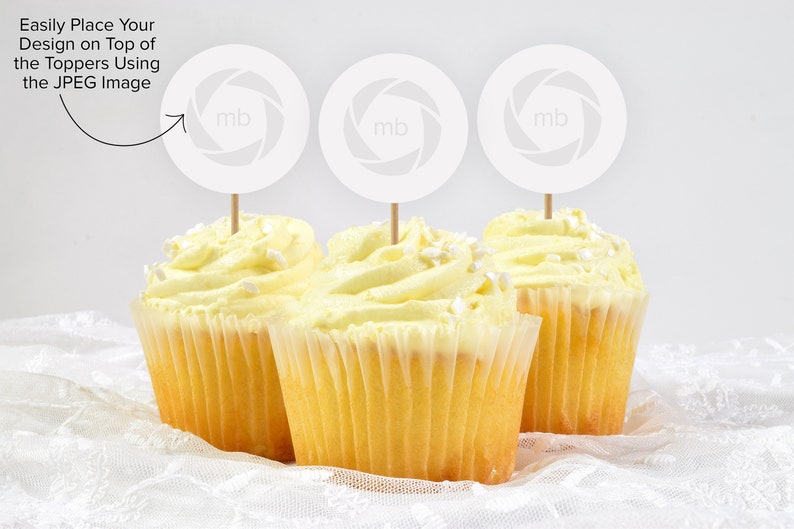 Download CUPCAKE TOPPER MOCKUP Gourmet Cupcake Mockup Cupcake Mock | Etsy
