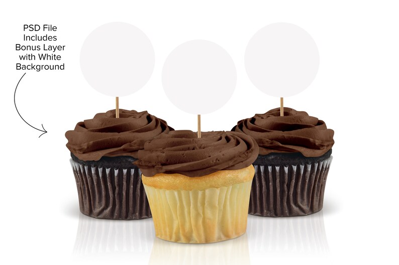 Download Party Mockup Psd Cupcake Mockup Gourmet Cupcake Mock Up Three Cupcake Topper Mockup Jpeg Psd Cupcake Mockup With Smart Objects Color Art Collectibles Efp Osteology Org