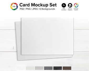 Maqueta de tarjeta de 5x7: PSD, PNG, JPG (Descarga digital)