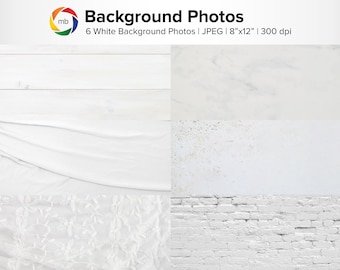 Pacchetto mockup di sfondi fotografici bianchi: pizzo, legno, marmo (download digitale JPEG)