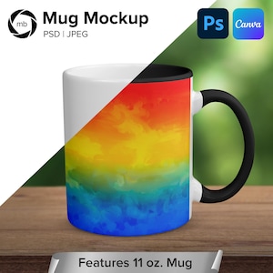 11oz Mug Mockup: Outdoor Rustic Scene (PSD & JPG)