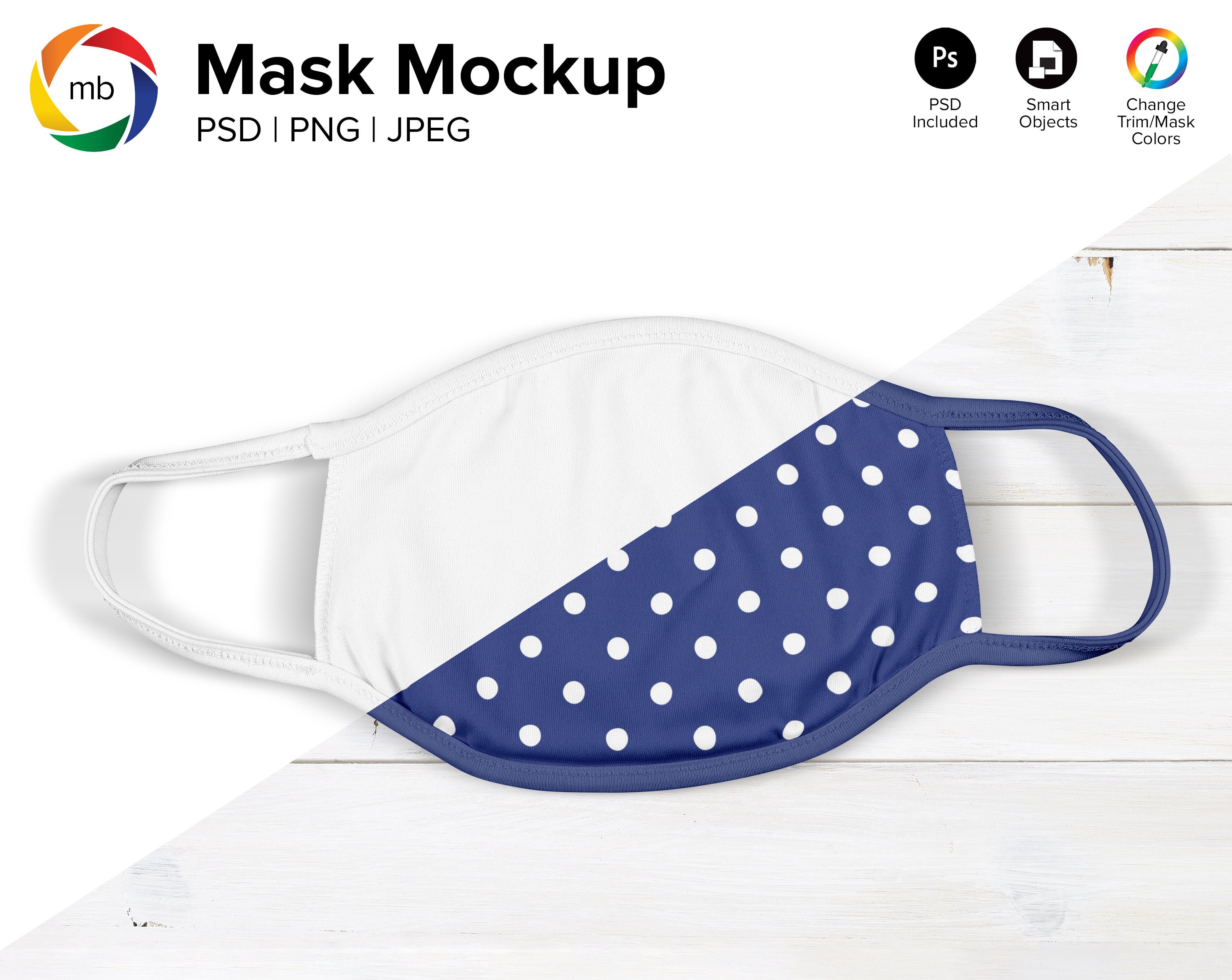 Download PSD MASK MOCKUP White Face Mask Mockup with White Wood | Etsy