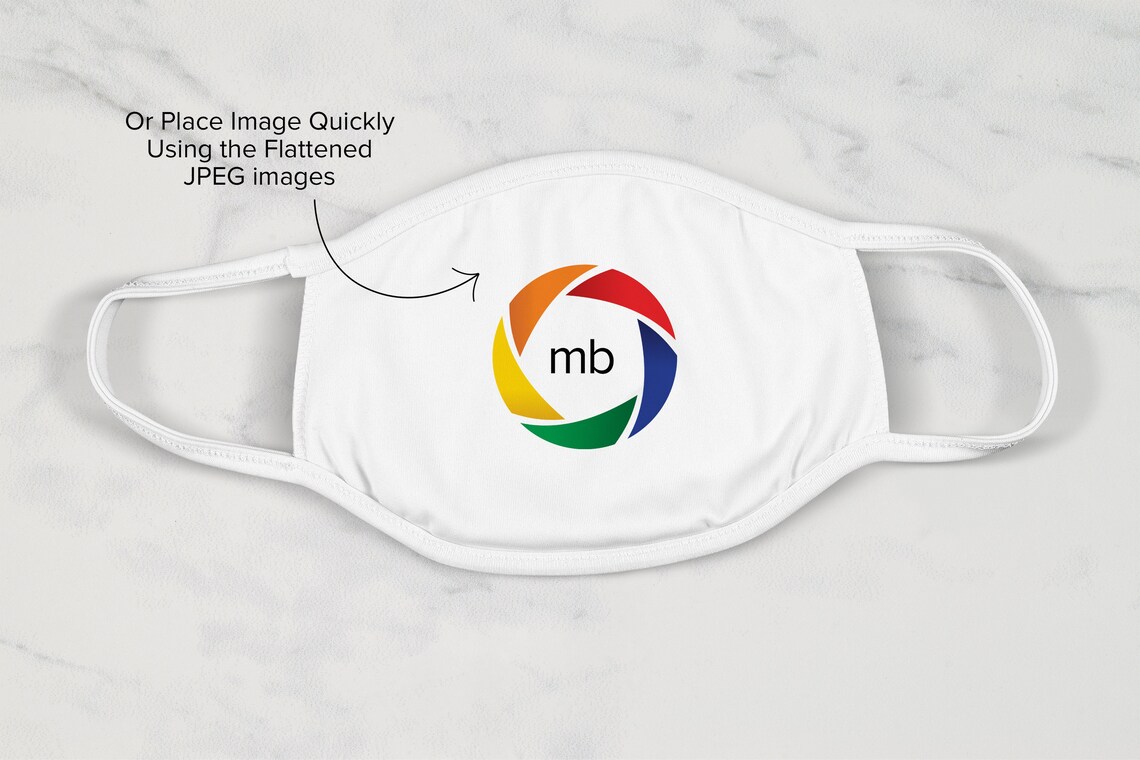 MASK MOCKUP BUNDLE White Face Mask Mockup with Seven | Etsy
