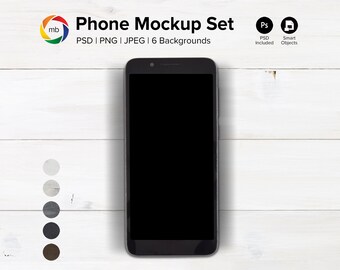 Telefon-Mockup-Bundle: Handy PNG, PSD & JPG (Digitaler Download)