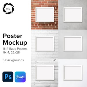 3x4 Ratio Poster Mockup Bundle - Art Print Mockup for 9x12, 12x16, 18x24, 30x40, 36x48, Painting Mockup, Wall Art Mockup - Jpeg, Png, Psd
