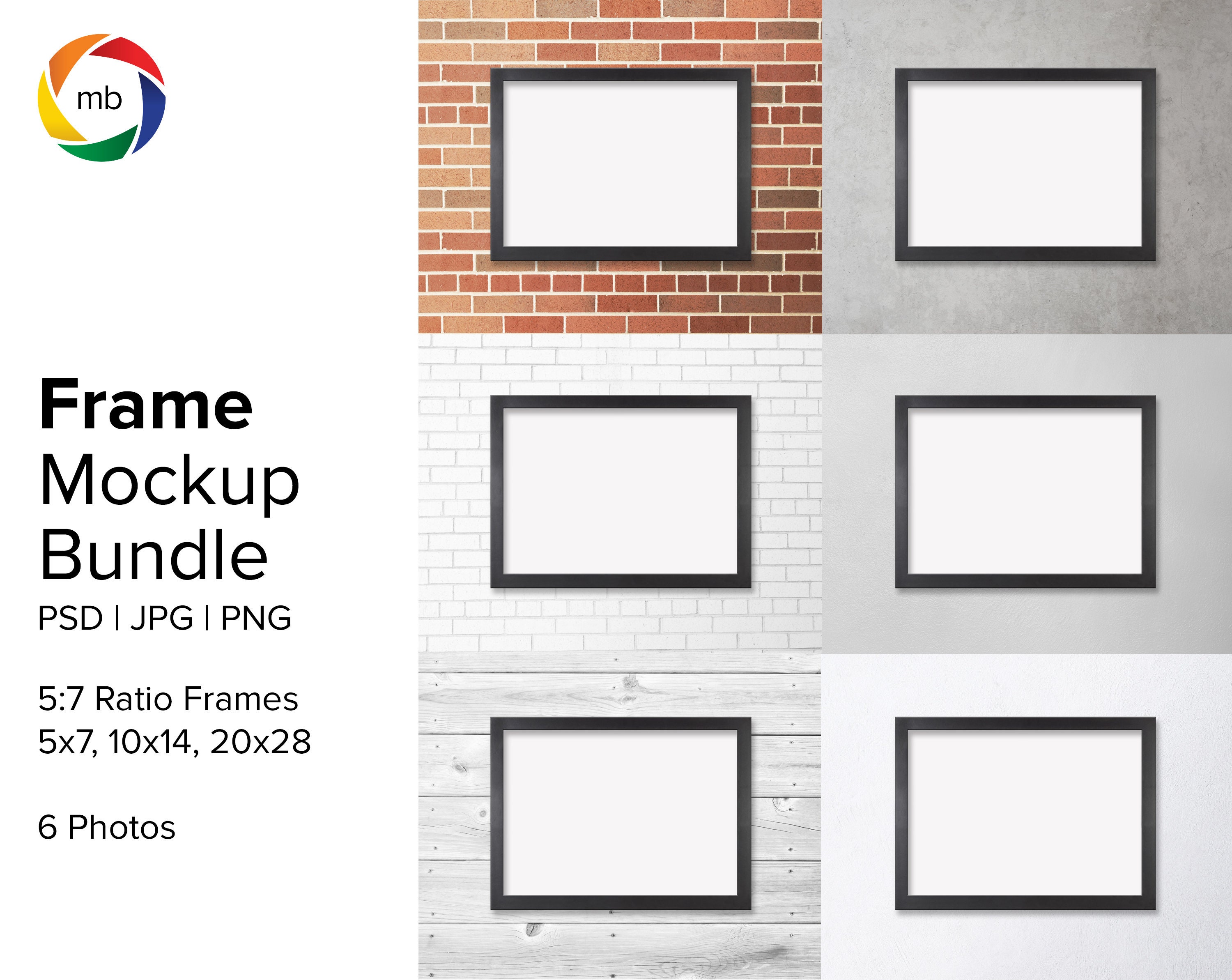 5:7 Ratio ART MOCKUP BUNDLE Wall Art Mockup for 5x7 10x14 | Etsy