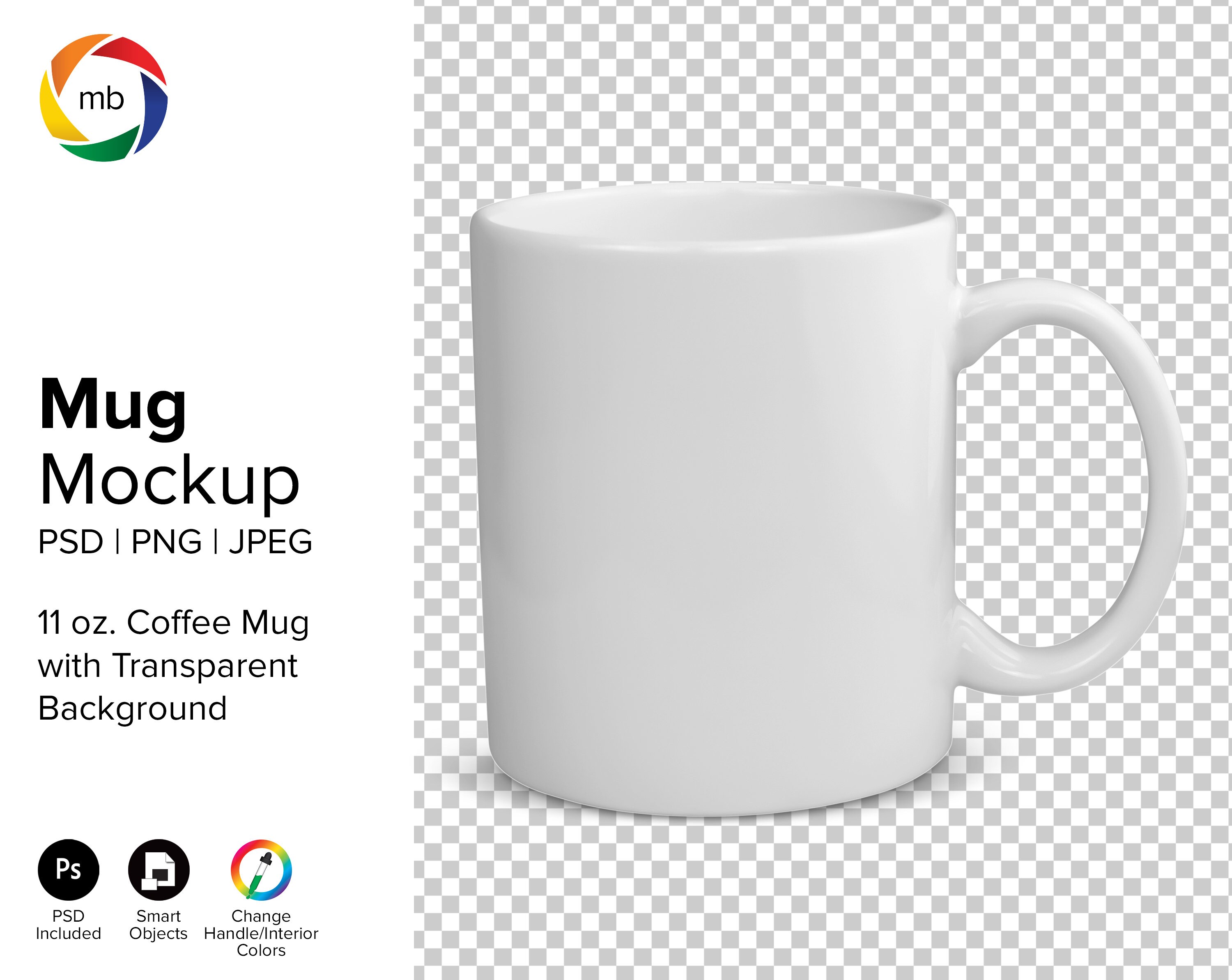 Download Psd Mug Mockup White Coffee Mug Mockup White Mug Mockups Etsy