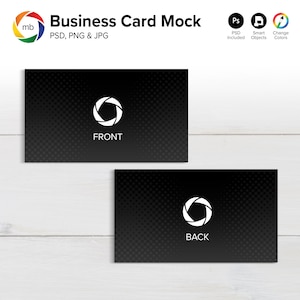 Business Card Mockup - Double Sided Horizontal Card Mockup, Place Card Mockup, Stationery Mockup, Mockup Card, Wedding Mock - PSD, PNG, JPG