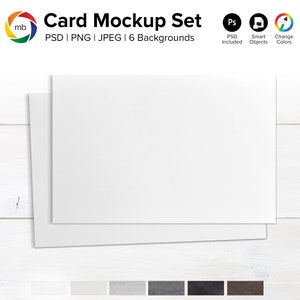 A2 wenskaart mockup bundel met envelop, dank u kaart mock-up, rustieke bruiloft uitnodiging mockup, verjaardagskaart mockup - PSD, PNG, JPG