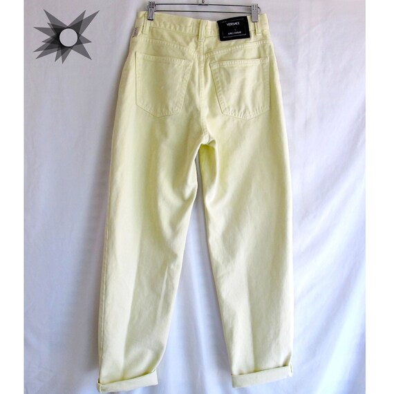 Items similar to Vintage 1980's/90's Versace Jeans Couture Yellow Denim ...