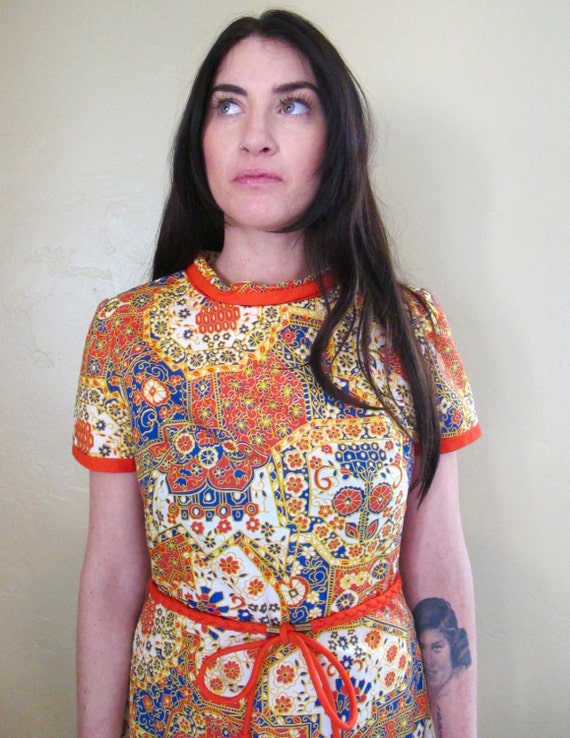 oriental style mini dress