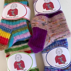 Printable PDF Label for Hand Knitted Socks