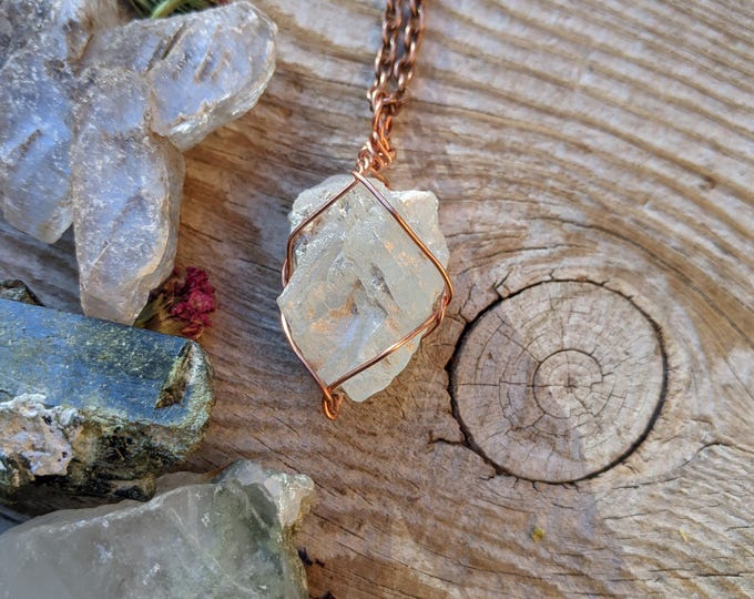 raw large aquamarine crystal pendant, raw rough natural aquamarine crystal necklace, aquamarine stone, raw aquamarine necklace, icey aquamar