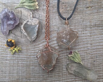 Raw blue/gray topaz pendant, topaz with inculsions, unique topaz crystal, raw rough natural topaz stone necklace, topaz necklace, topaz crys