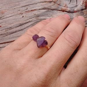 Amethyst Ring Made to Order | Custom Purple Gemstone Jewelry | Handcrafted Sterling Silver | Birthstone dainty stackable midi ring