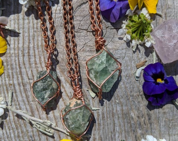 Small raw rough green apatite crystal pendant, rough green apatite crystal, natural green apatite,  apatite necklace, raw rough apatite