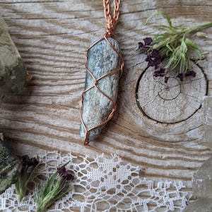 Smooth blue kyanite pendant, high quality blue kyanite, natural blue kyanite necklace, kyanite crystal necklace, smooth kyanite, natural
