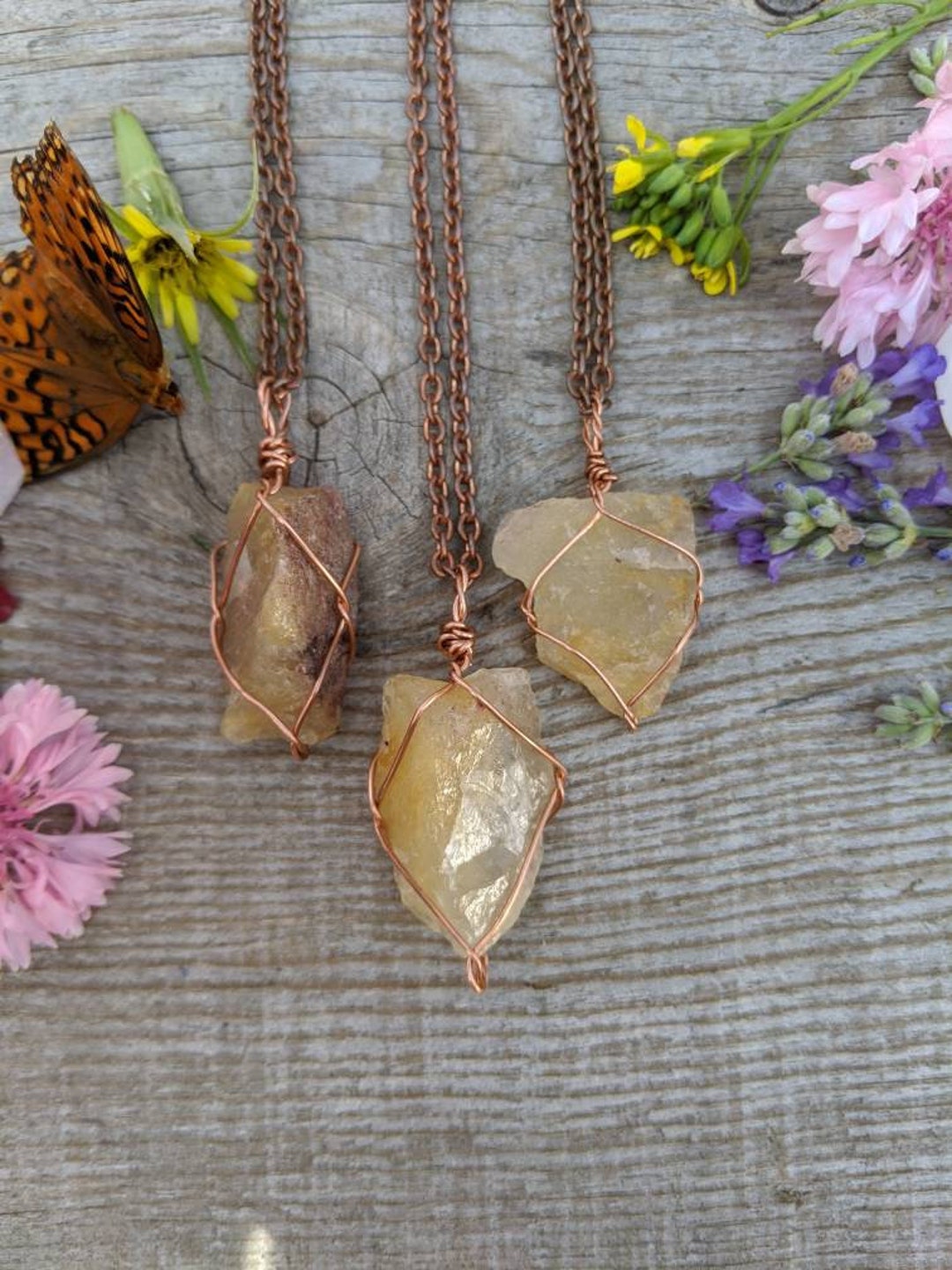 Rutilated Quartz Necklace, Golden Rutilated Quartz Pendant