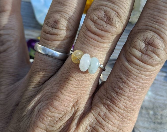 Morganite Crystal ring- made to order