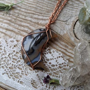 Jasper crescent moon pendant in solid copper, jasper moon pendant, moon jewelry, large crystal moon necklace, large jasper pendant, jasper