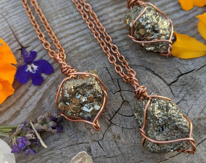 iron pyrite cluster pendant, natural iron pyrite necklace, pyrite crystal pendant, fools gold pendant, fools gold necklace, fools gold jewel
