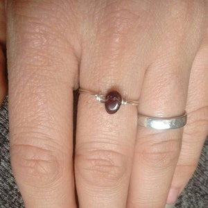 Red Garnet Crystal ring made to order image 6