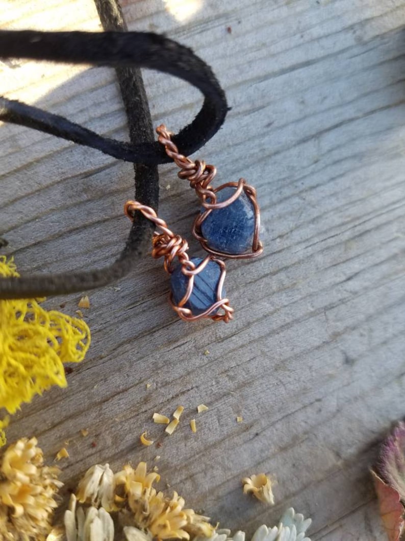 silver or c raw record keeper sapphire necklace birthstone necklace Tiny raw blue sapphire crystals wire wrappedpendant sapphire pendant