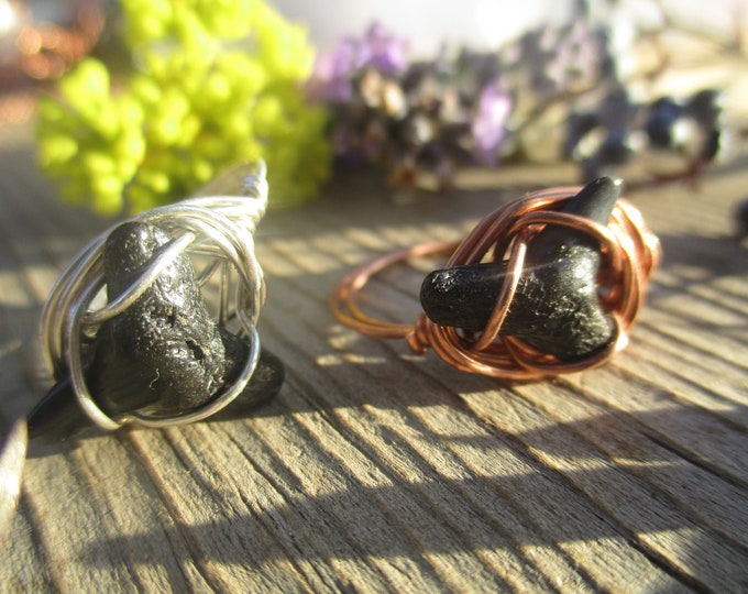 baby megalodon shark tooth ring, wire wrapped shark tooth ring, shark teeth ring, raw fossil ring, fossil ring, handmade fossil ring, natura