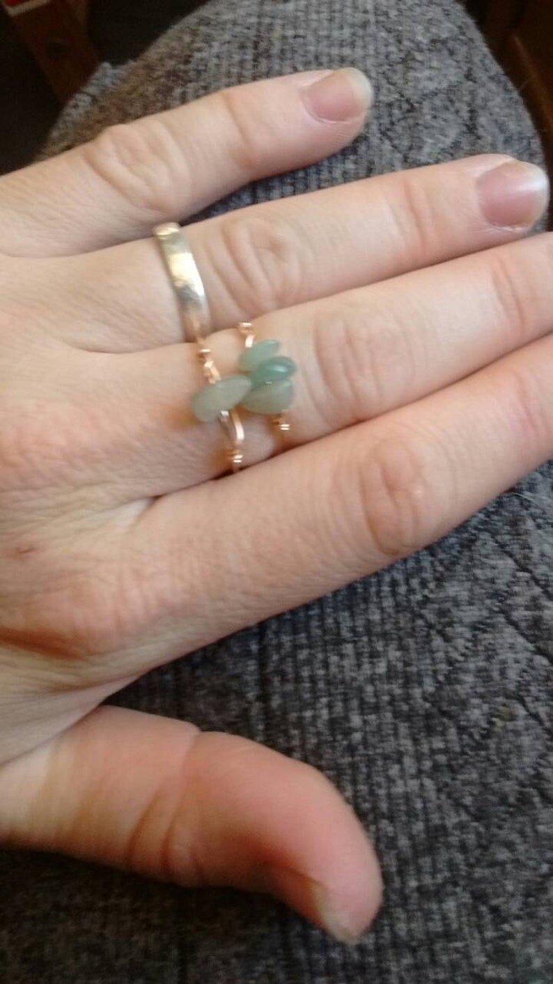 made to order green adventurine Green aventurine Crystal ring