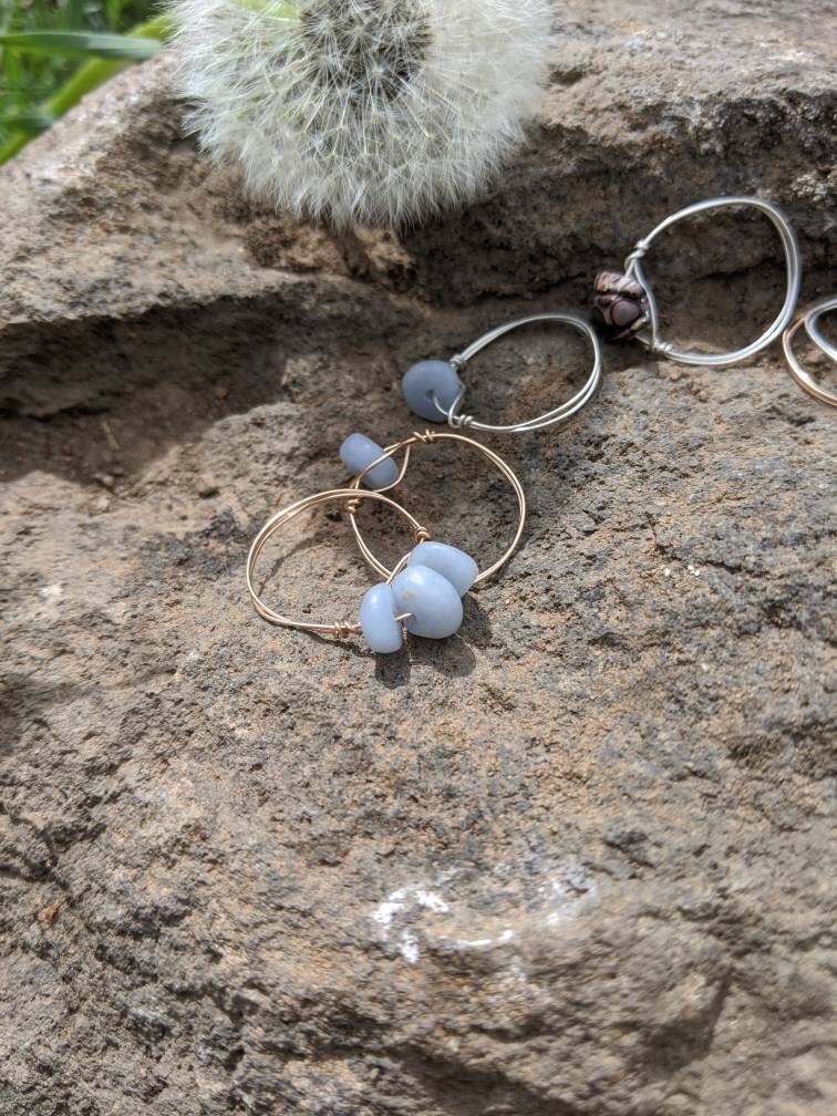Angelite sale crystal ring