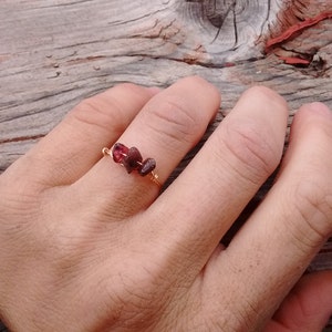 Red Garnet Crystal ring made to order image 5