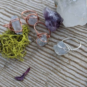 Raw celestite crystal ring, blue celestite ring, celestite crystal, natural blue celestite ring, celestite stone ring, high quality celestit