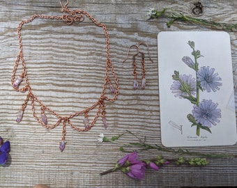 Chicory Veracruz Amethyst necklace and earring set